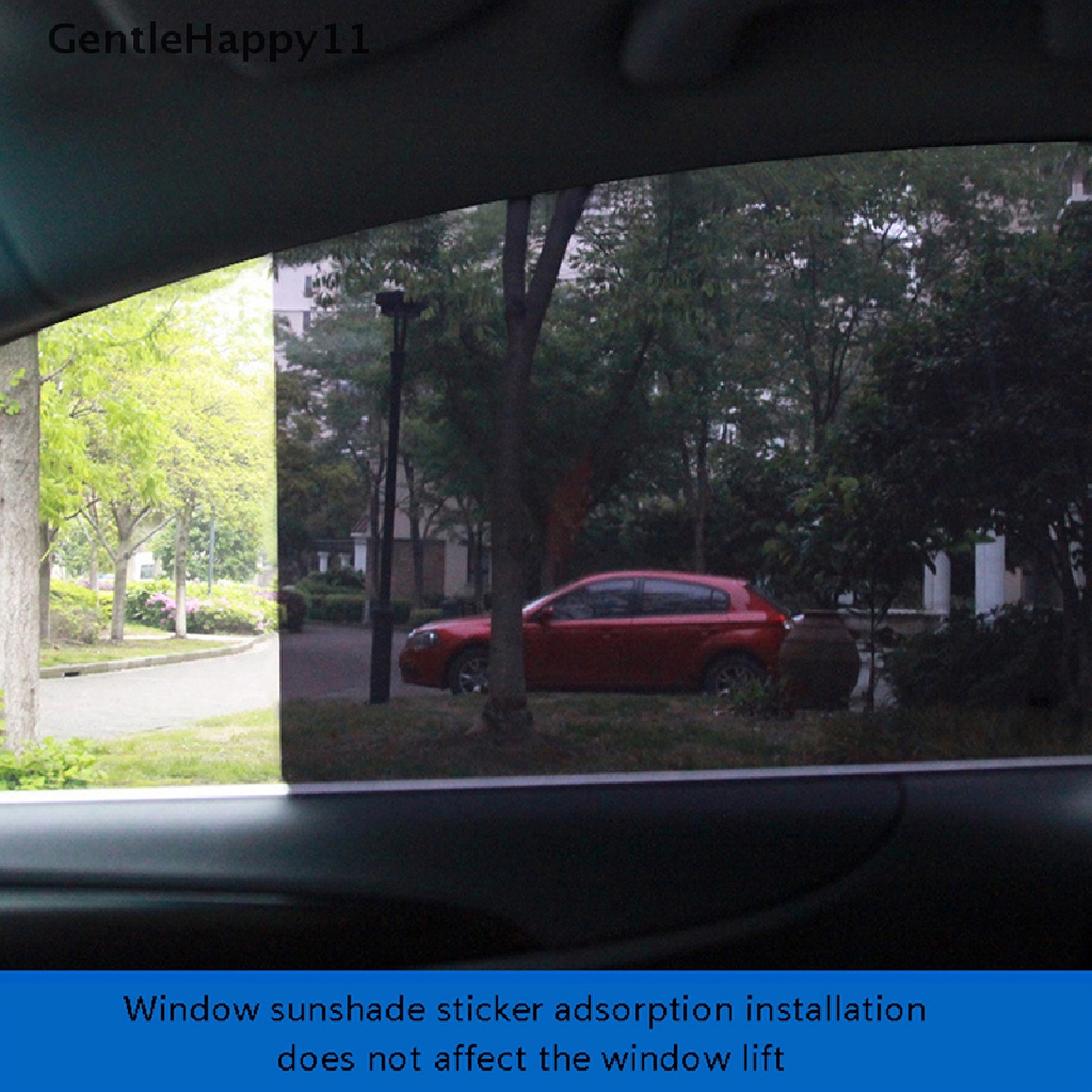 Gentlehappy 2Pcs Universal Kerai Jendela Mobil Electrostatic Sticker Pelindung UV Aksesori id