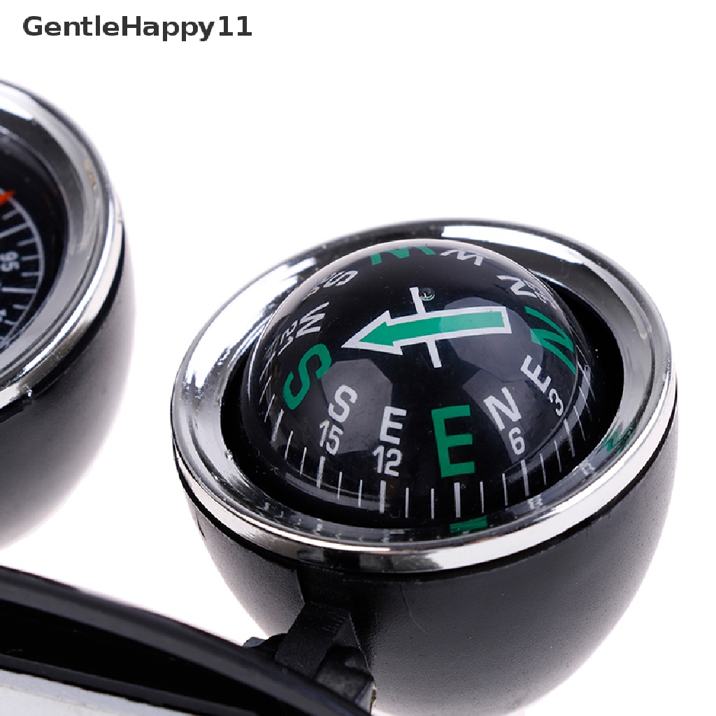 Gentlehappy 2in1 Guide Ball Car Compass Thermometer Hiasan Mobil Arah Dashboard Bola id