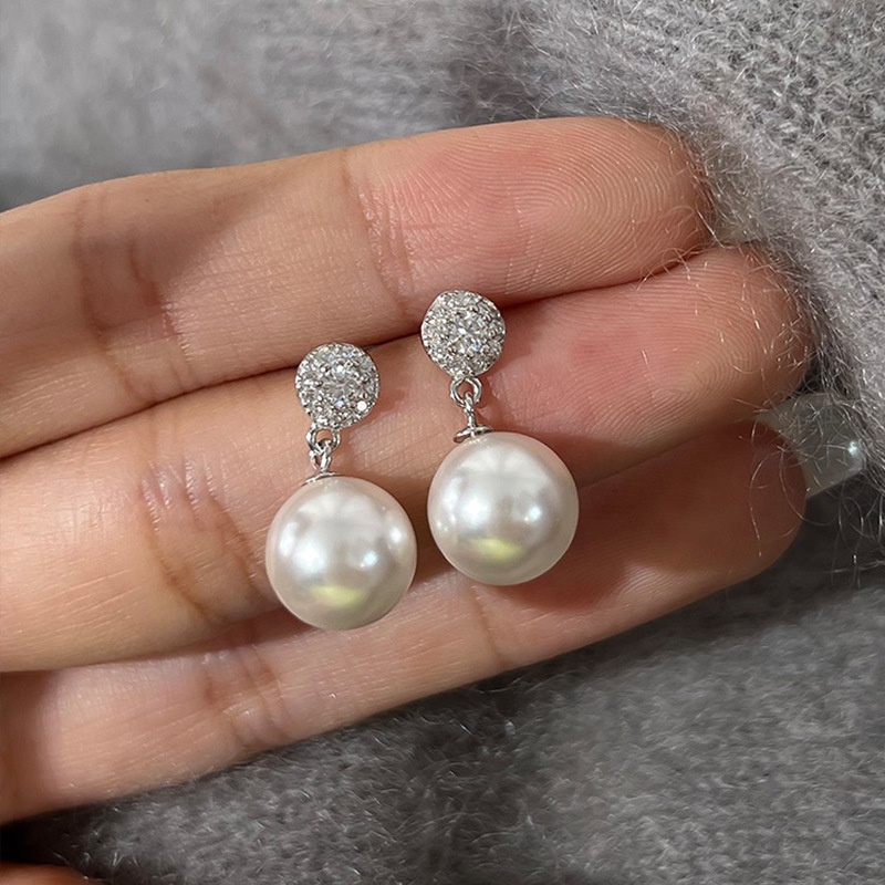 Anting Mutiara Anting Serbaguna Pendek Korea Selatan Kepribadian Fashion Sederhana Anting Mutiara Super