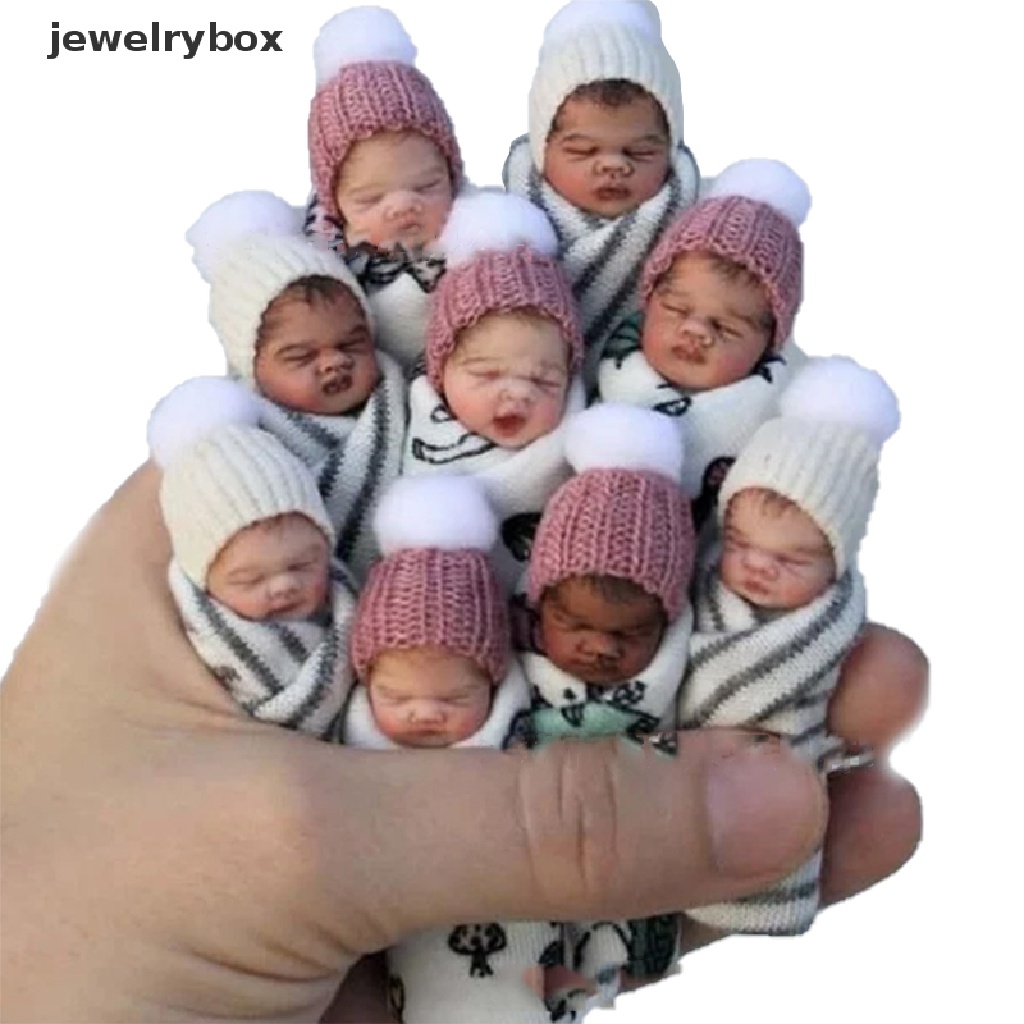 [jewelrybox] Simulasi Bayi Baru Lahir Pvc Ornamen Menangani Mainan Jari Boneka Pakaian Asli Butik Acak