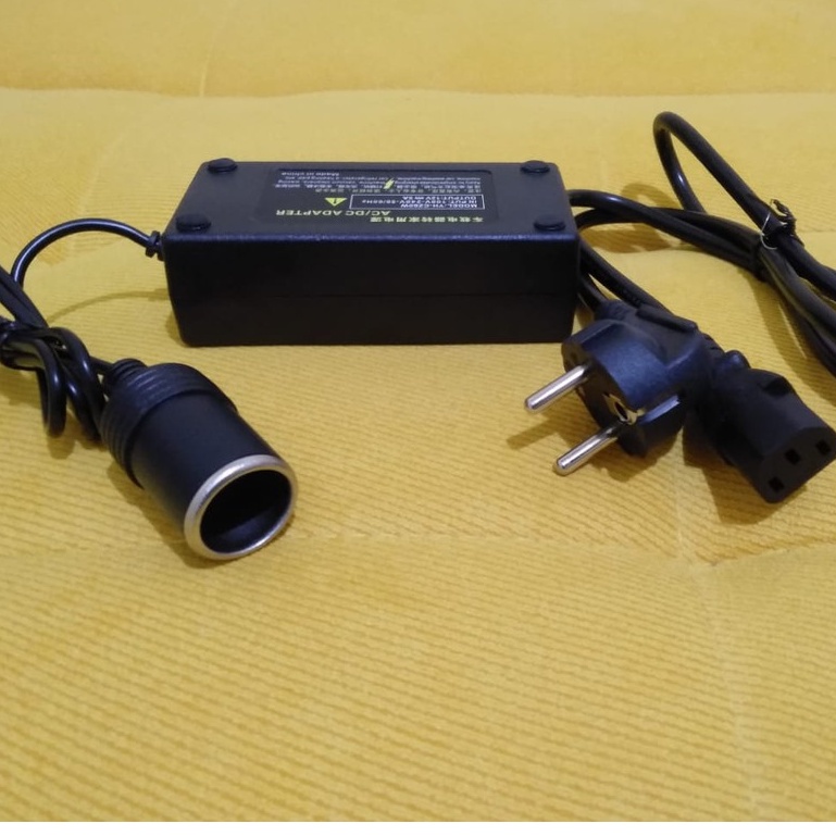 Hanaiso Kepala Adaptor Colokan Charger Mobil AC To DC 12V Power Supply Car Lighter Converter Adapter vacuum cleaner pompa angin compresor kompresor elektronik mobil ke rumah