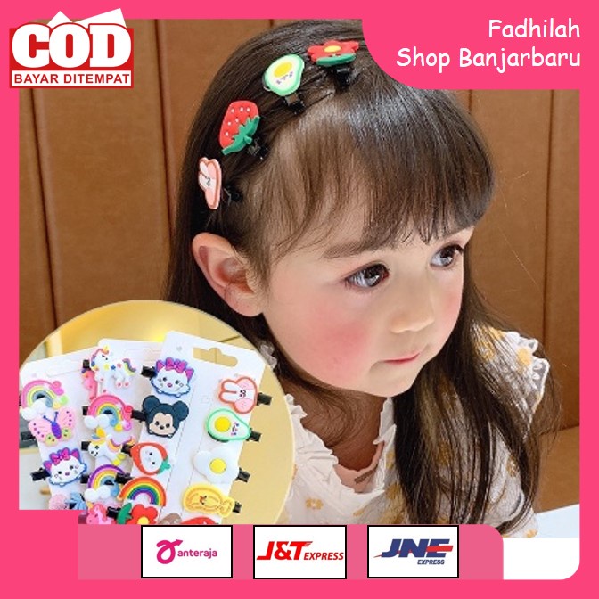 JEPIT RAMBUT ANAK PEREMPUAN LUCU 10 IN 1 JEPITAN RAMBUT FASHION KARAKTER JEPITAN HAIR PIN GAYA KOREA KIDS | FADHILAH SHOP BJB