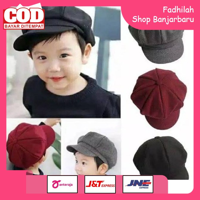 TOPI BARET POLOS KEREN DAN ELEGAN BUAT ANAK DESAIN KUBAH | FADHILAH SHOP BJB