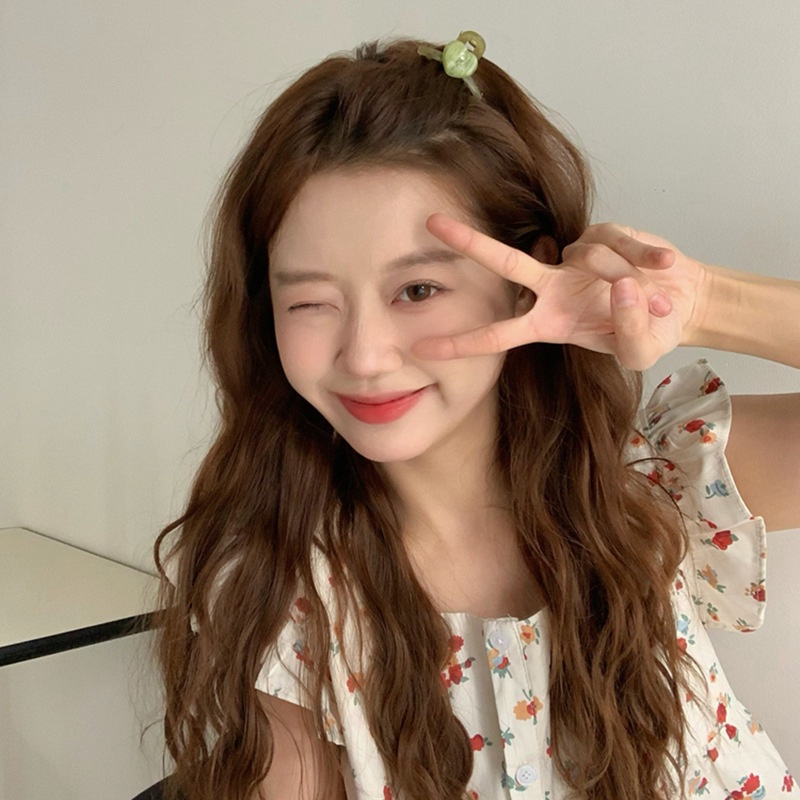 Ahellogirl Klip Poni Jepit Rambut Kecil Hati Akrilik Sederhana Aksesoris Rambut Fashion Untuk Wanita