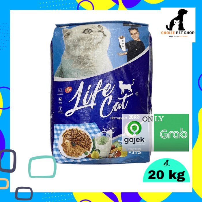 Makanan Kucing LIFE CAT 20 KG 1 KARUNG - Makanan Kucing Kering Dewasa - Makanan Kucing Murah