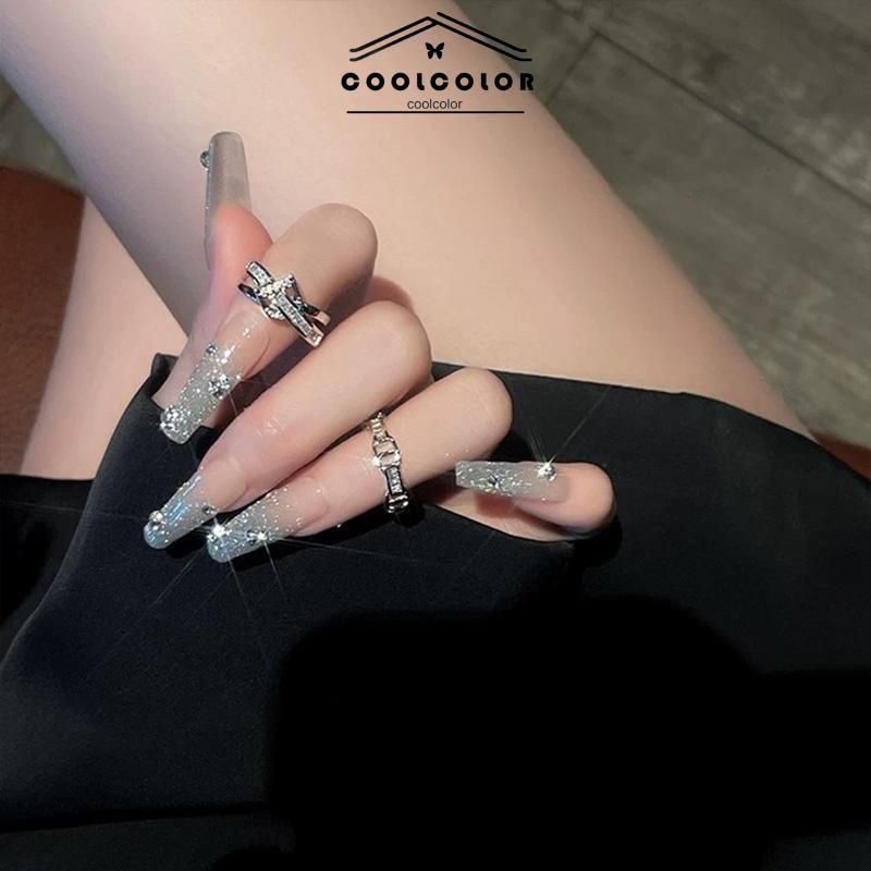 COD❤️2Pcs/Set Cincin Huruf D Desain Wanita Kepribadian Mode Cahaya Mewah Terbuka- cl