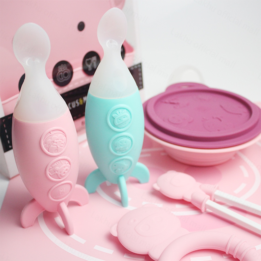 Lakhu Botol Dot Silicone Sendok Makan Bayi/ Sendok Botol Bayi Silikon Bpa Free