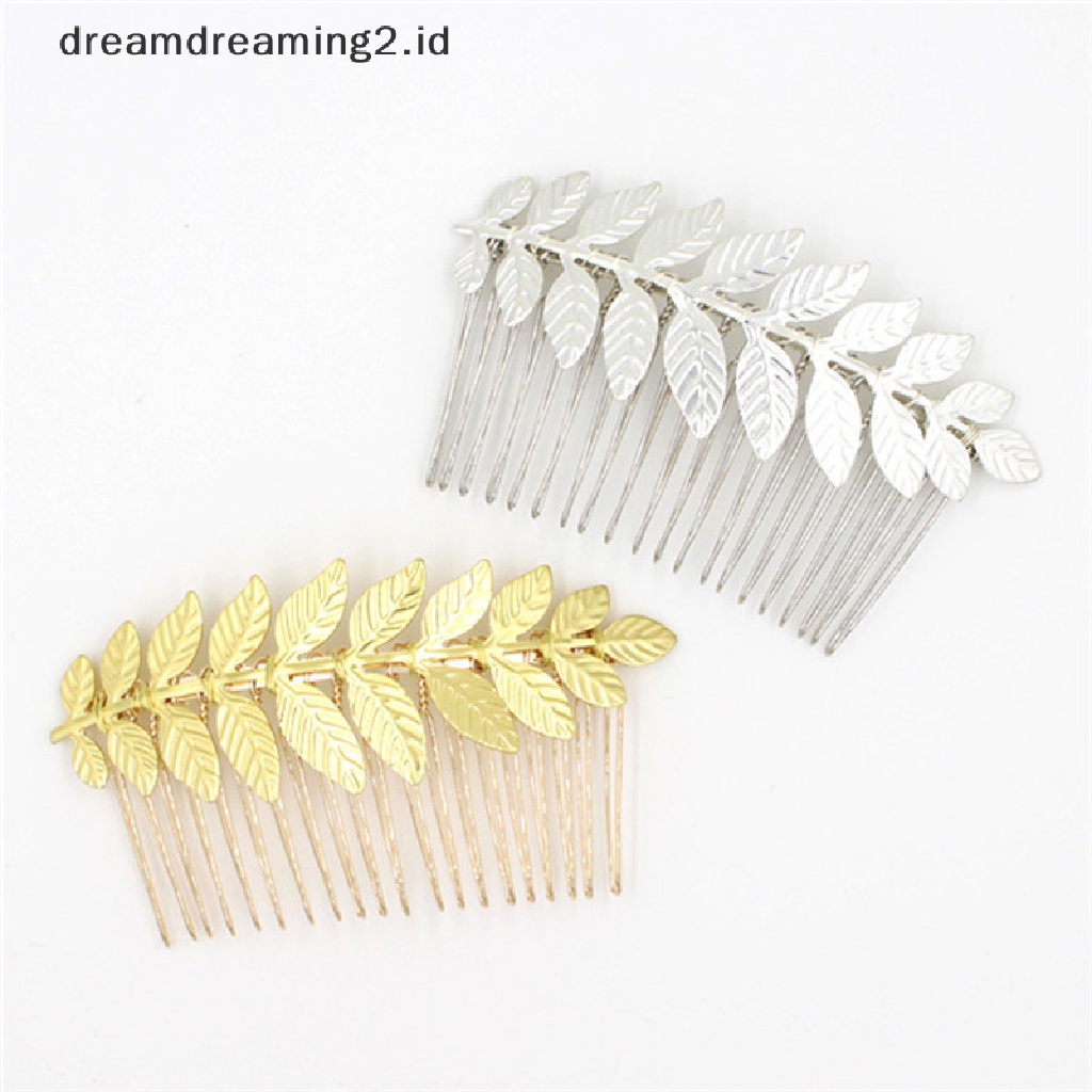 (dream) Panas Baru Wanita Lady Rambut Klip Sisir Rambut Jepit Rambut Paduan Daun Bando Elegan//