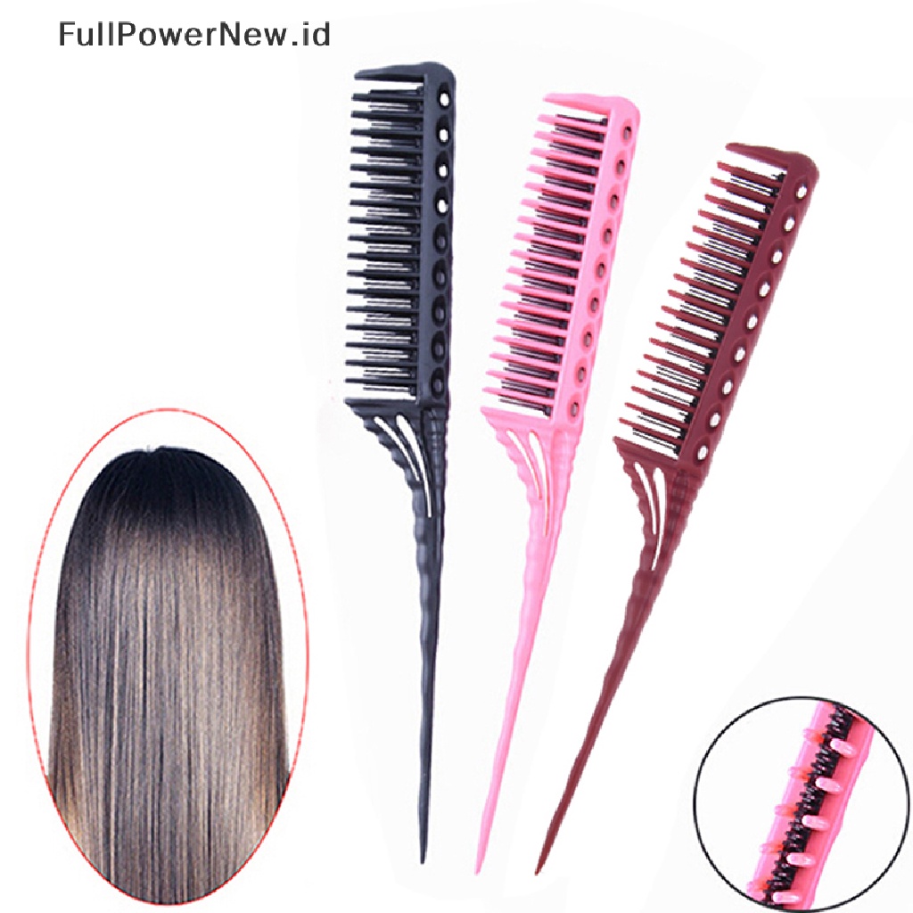 Power 1Pc 3-baris Gigi Sisir Menggoda Sisir Ekor Tikus Styling Rambut Hairdressing Comb Brush ID