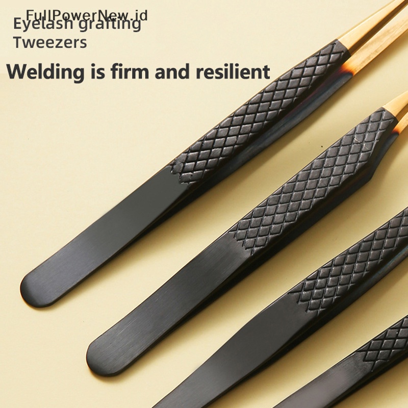 Power 1pc Pinset Bulu Mata Stainless Steel Perpanjangan Bulu Mata Anti-Statis Alis Lash ID