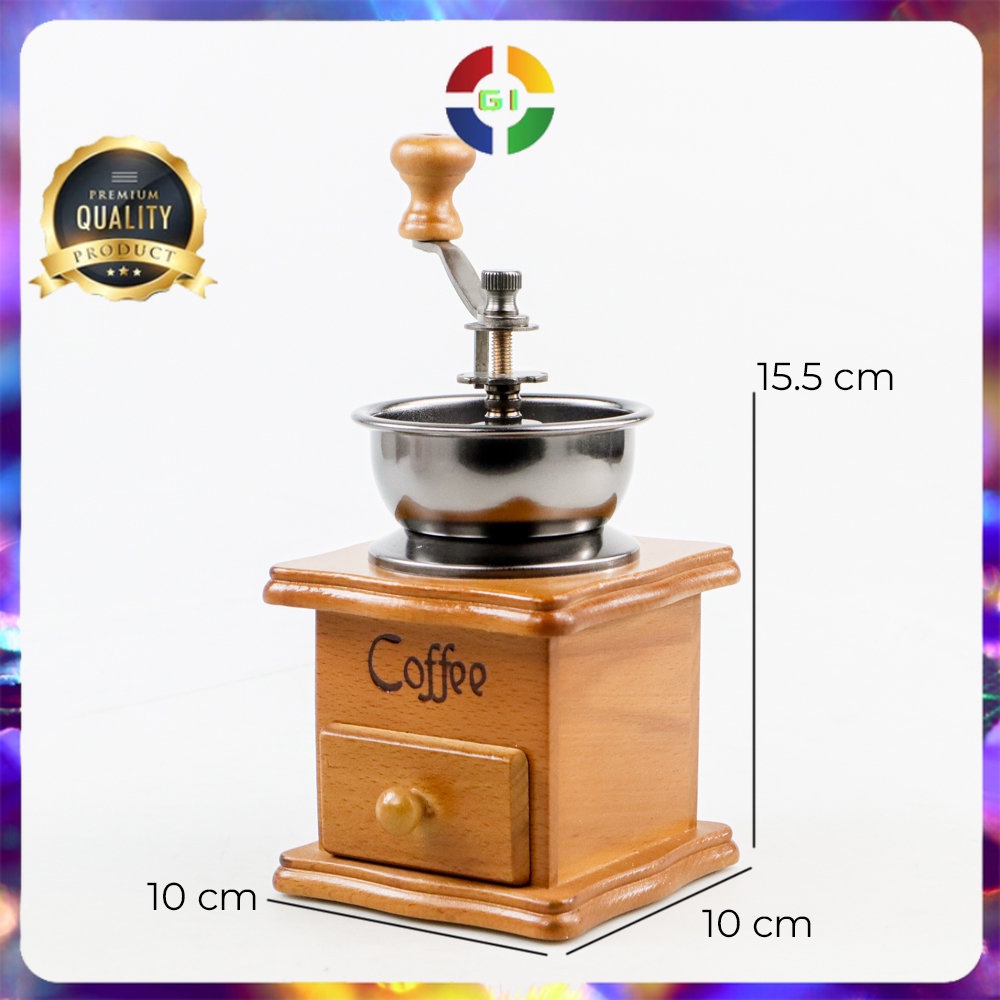 Alat Penggiling Kopi Manual Coffee Grinder Brown