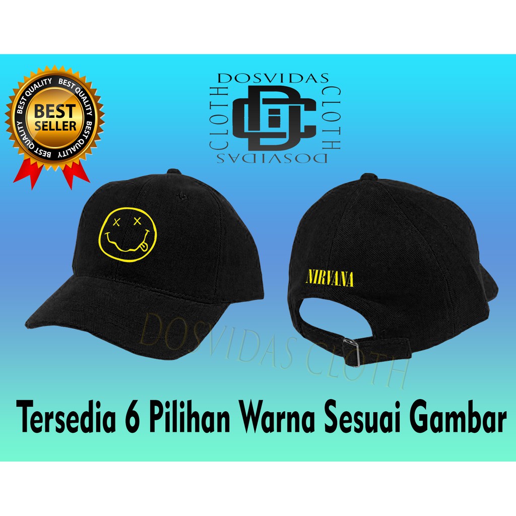 Topi Baseball BAND NIRVANA KURT COBAIN keren BERKUALITAS  Pria Wanita NIRVANA KEREN