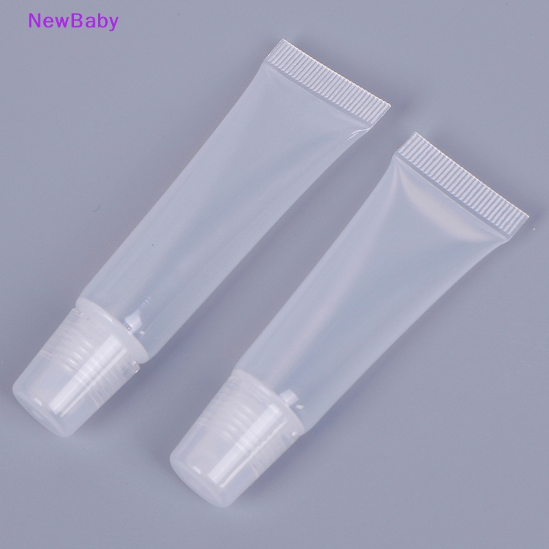 Newbaby 10PCS 8ml/15ml Tabung Plastik Kosong Lip Gloss Balm Wadah Kosmetik Bening ID
