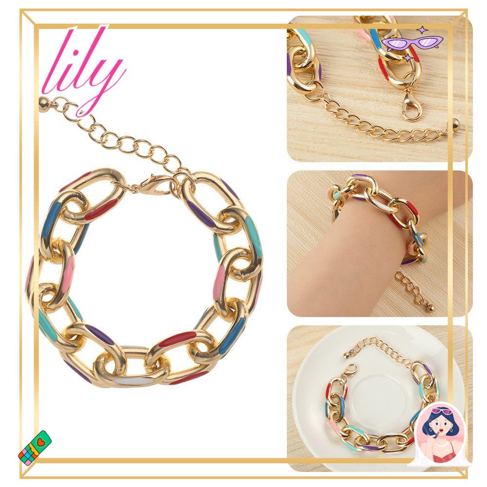 Lily Bracelets Fashion Gelang Pasangan Gotik Warna-Warni