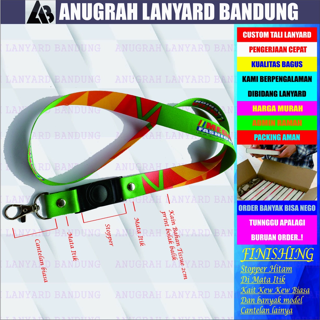 

Promo TALI LANYARD ID CARD CUSTOME PRINTING 2 CM 2 MUKA/CETAK LANYARD CUSTOM DESAIN BEBAS/GANTUNGAN LANYARD CUSTOM/KALUNG LANYARD CUSTOM yang berkualitas