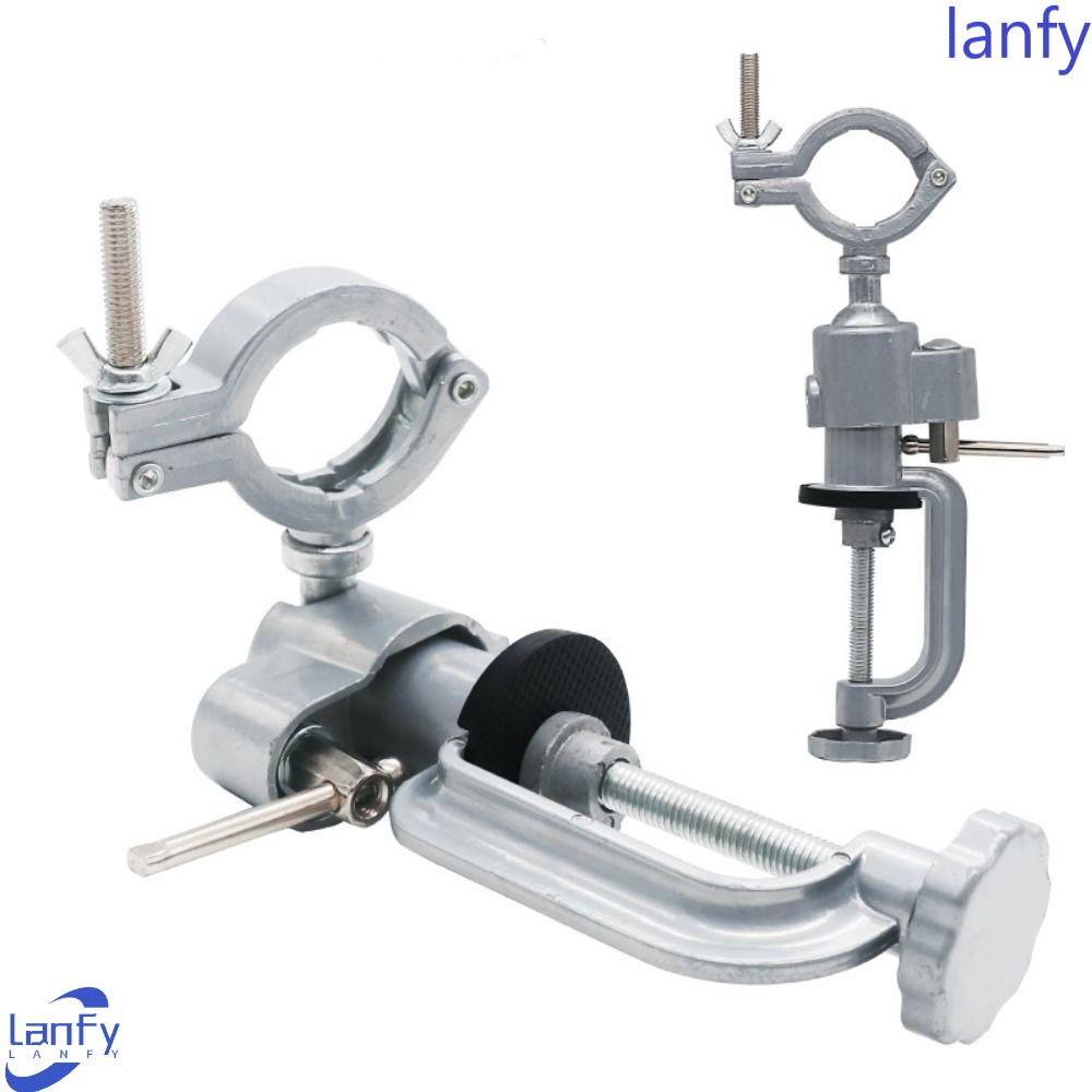 Lanfy Stand Holder Bor Listrik Woodworking Clip Bench Tang Braket Bor Bench Vise Bench Clamp Rotating Table Catok Rak Bor Listrik