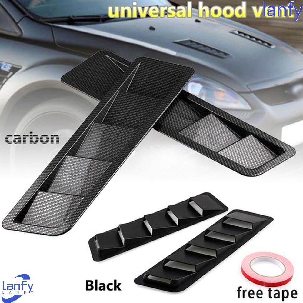 Lanfy Hood Vent Universal 1pasang Penutup Lubang Angin Model Mobil Air Flow Aksesoris Mobil Dekoratif Kendaraan