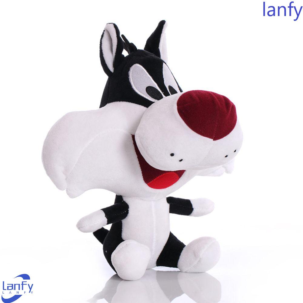 Lanfy Looney Tunes 20cm-25cm Model Kartun Boneka Anak Hadiah Boneka Anime Mulut Besar Aneh Boneka Mainan Mewah Daffy Duck