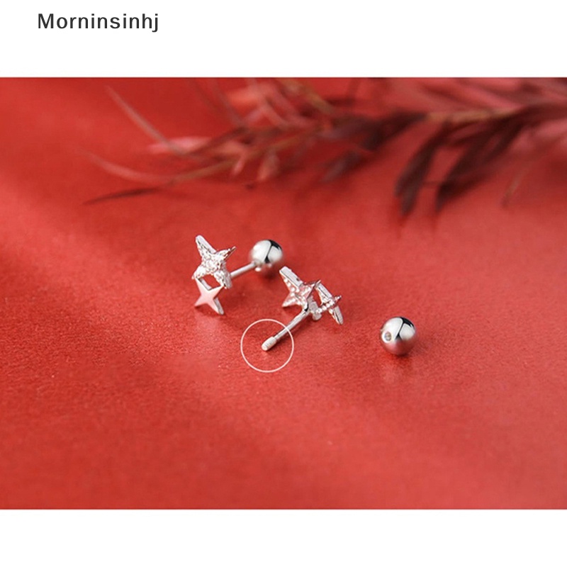 Mornin 1pasang Fashion Bintang Zirkon Ear Studs Earrings Untuk Wanita Tulang Rawan Helix Tulang Telinga Kuku Telinga Perhiasan Hadiah id