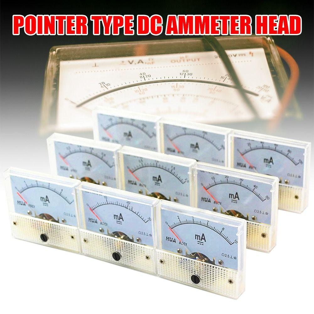 POPULAR Populer DC Amp Meter Kepala Ammeter Portable 1mA 2mA 10mA 20mA 50mA 100mA Ammeter Panel
