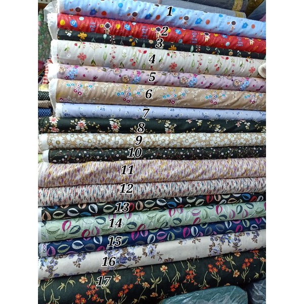 bahan katun jepang ori tokai / katun ima /katun toyobo