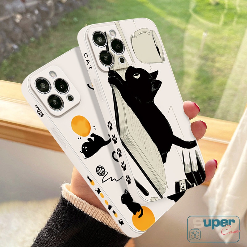 Soft Case Kucing Print Kartun Lucu Infinix Smart 4 6 5 Plus Note 12 G96 11 8 12 2023 Hot 10 12 9 11 Play 12pro Hot 12 11 8 9 11s 20 10s 20s 10t 12i 10Lite Lurus Casing Edge