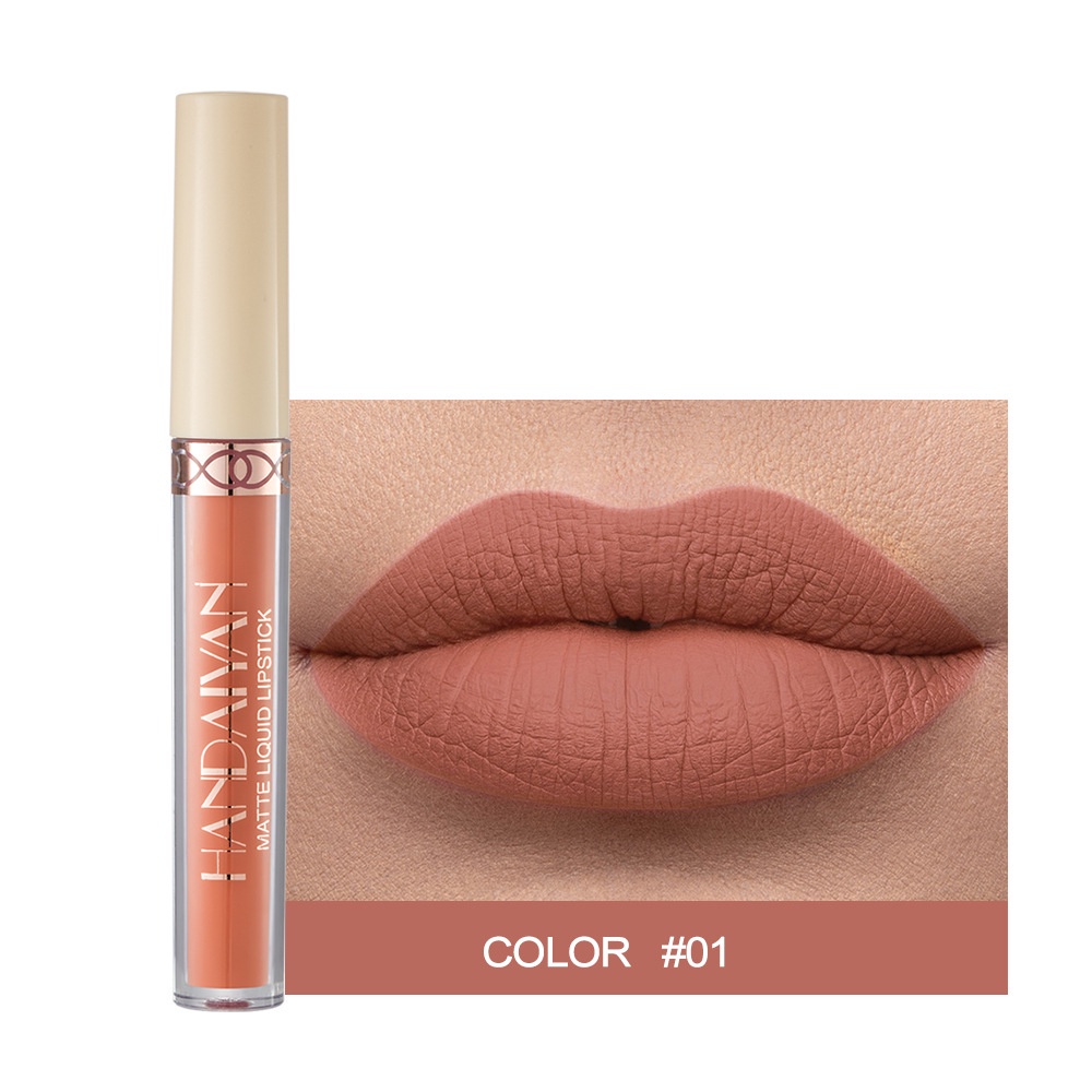 Matte Beludru 12-Warna Lip Gloss Lipstik Cair Dukungan Glasir