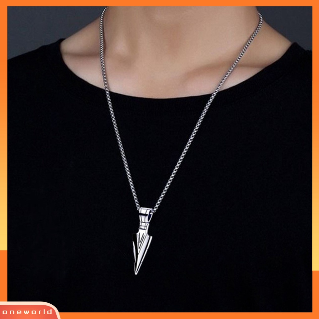 [EONE] Pria Kalung Rantai Tulang Stainless Steel Hip Hop Keren High Gloss Hadiah Fashion Perhiasan Kepala Liontin Sweater Necklace Untuk Harian