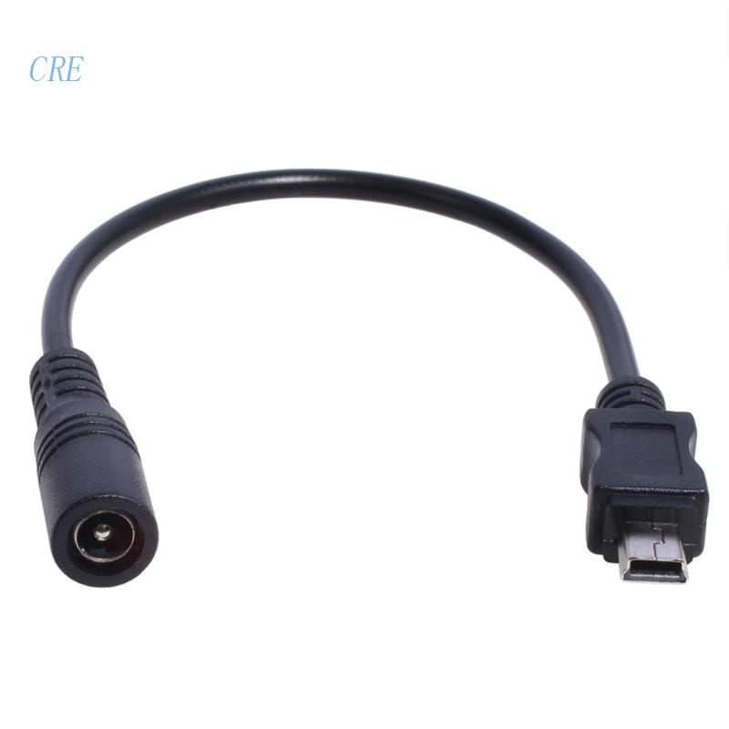 Cre DC 5.5x2.1 Female to Mini USB Male Kabel 5521jek Daya DC Power Conector- Adaptor 5.5x2.1 Mini USB Converter