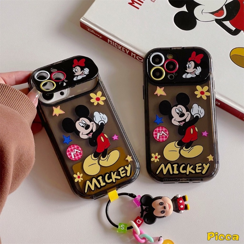 Casing Cermin Make Up Flip Kreatif Untuk Vivo Y20 Y11 Y12 Y15 Y91C Y1S Y17 Y12i Y20i Y11s Y20s G Y12A Y20A Y20G Y30G Y12s Kartun Mickey Minnie Mouse Lucu Kuromi Mirror Soft Cover