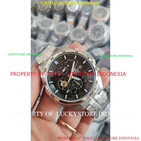 Jam Casio Edifice EFR 556D - 1A2VUDF Stainless Silver Dial BlackGold Exclusive dan Berkualitas
