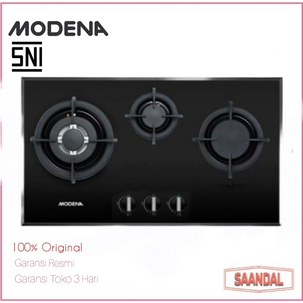 KOMPOR TANAM MODENA BH 1735 / BH1735 / BH-1735 BUILT IN HOB 3 TUNGKU