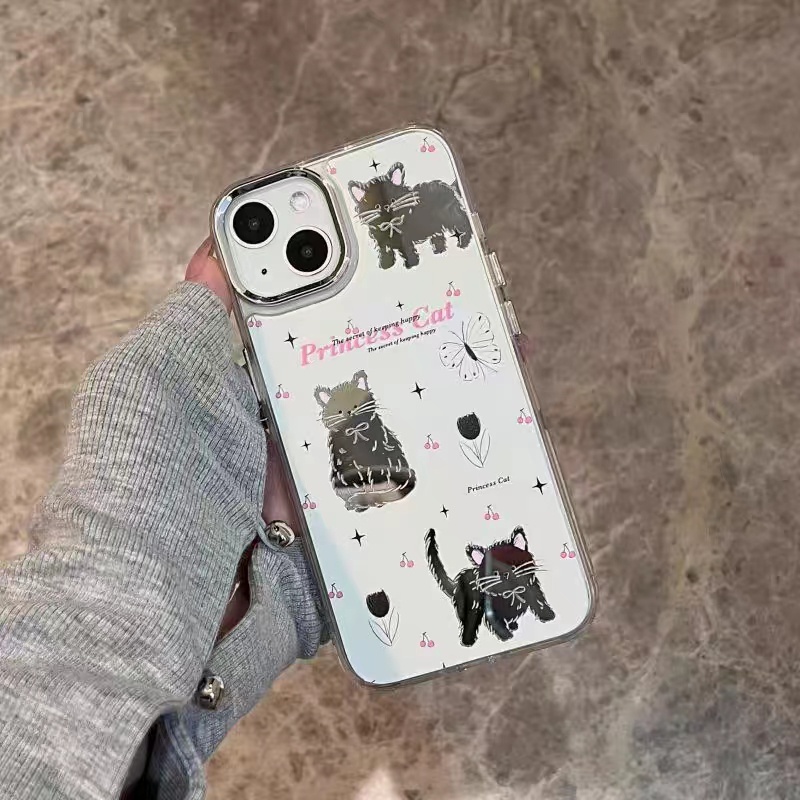 Cocok Untuk Iphone14 Pro Max iPhone Phone Case Cermin Casing Ponsel Kuat Kamera Perlindungan Tahan Guncangan Kompatibel Dengan Iphone13 13pro 13prm iPhone 11 7Plus 8Plus Xr XS 12 Pro Max Phone Case