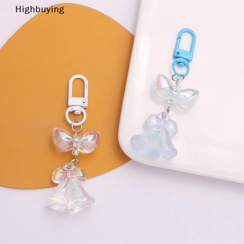 Hbid Acrylic Luminous Bell Gantungan Kunci Mobil Warna Gelembung Ikatan Simpul Aksesoris Penutup Headphone Liontin Segar Sederhana Dekorasi Hadiah Glory