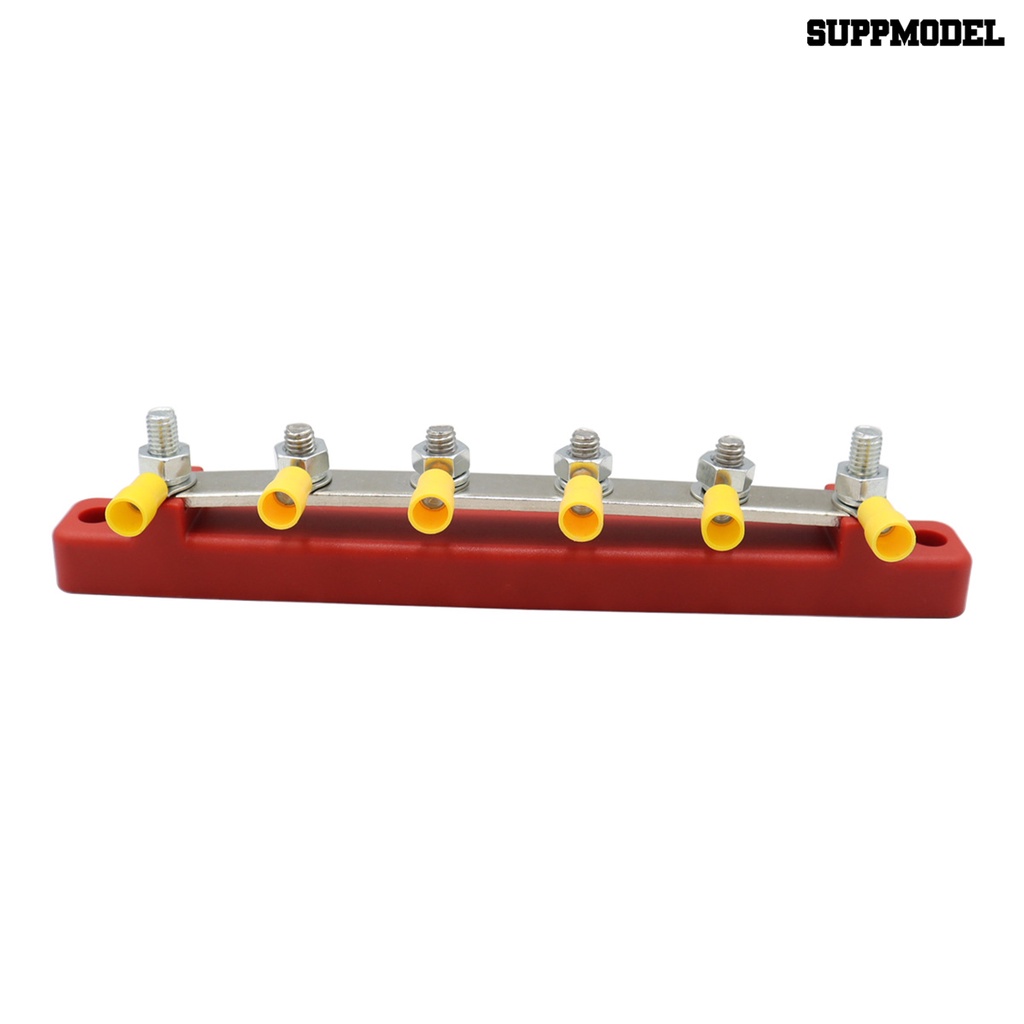 [SM Otomatis] 1set Bus Bar Blok Flame Retardant Base 4-Way 150A Heavy Duty Plug And Play Baris Tunggal Busbar Terminal Block Mobil Pasokan