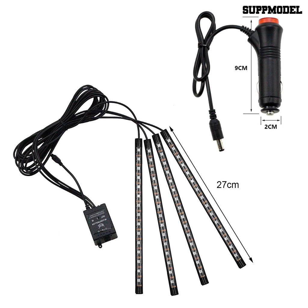 [SM Auto] Lampu Interior Mobil Dengan Suara Aktif 16warna Fungsi Wireless Remote Control Dekorasi Mobil RGB Car Atmosphere Light Strip Aksesoris Mobil
