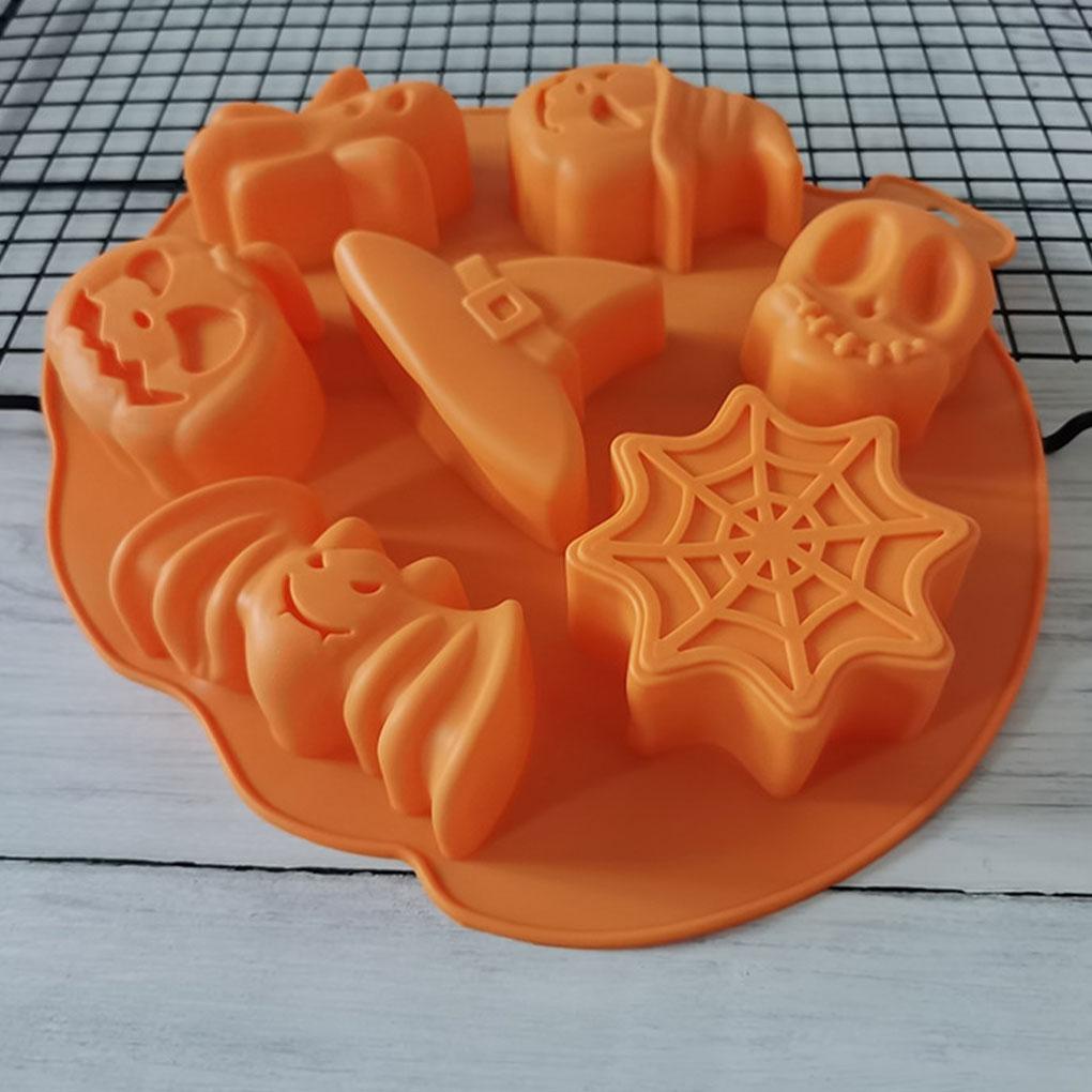 Halloween Cetakan Silikon Es Batu Cetakan Kue Cetakan Permen Labu Alat Baking Bakeware Pan Home Cookies Cupcake