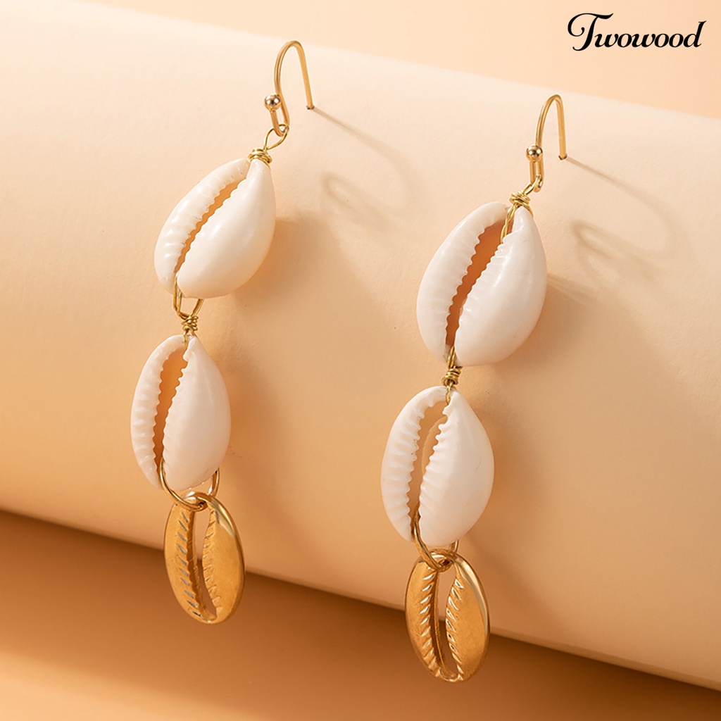 Twowood 1pasang Anting Kait Eye-catching Charming Alloy Stylish Women Menjuntai Earrings Perhiasan Hadiah Untuk Wanita