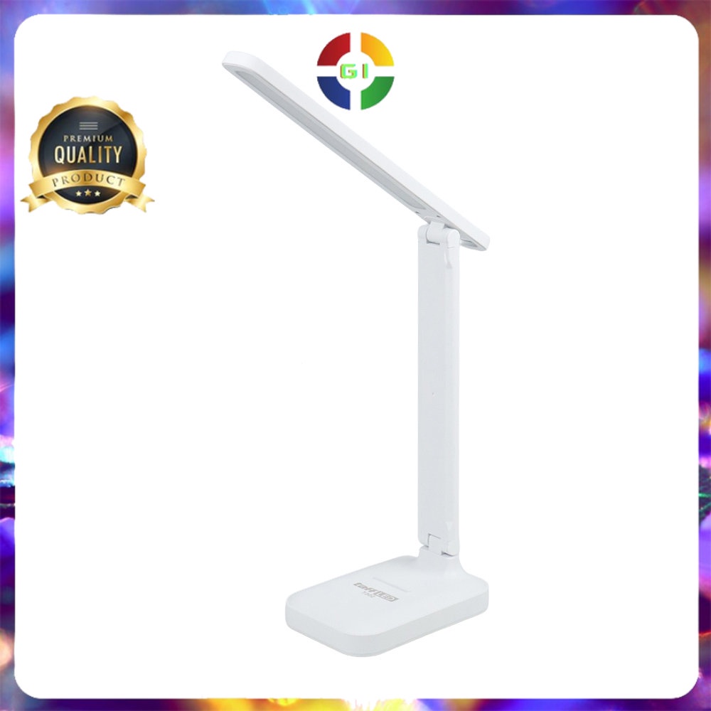 Lampu Meja Belajar LED Eye Protection USB Model 8W 3 Color White