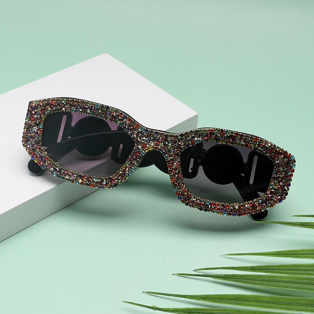 Lily Diamond Kacamata Hitam Vintage Berlian Imitasi Bling Ladies Shades