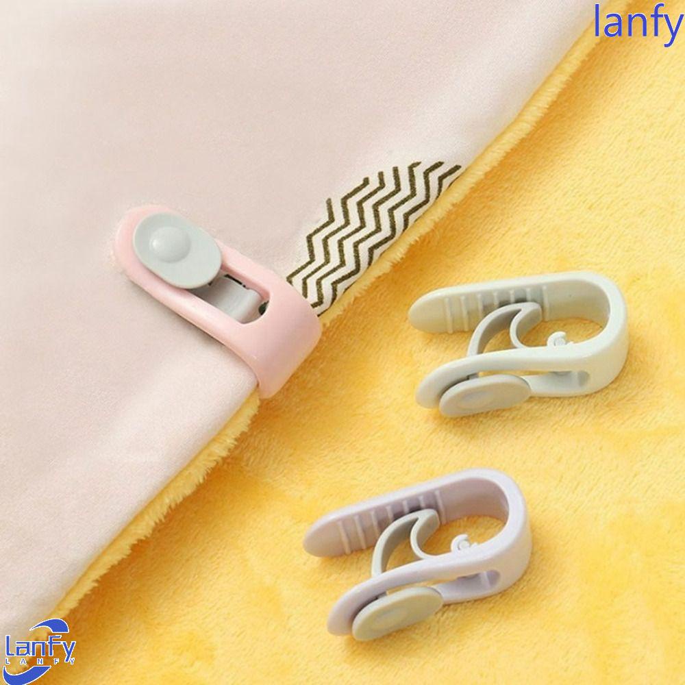 Lanfy Quilt Fixing Clip Gerigi Aman Anti-Slip Gesper Duvet Fixer Tanpa Paku Sprei Klip