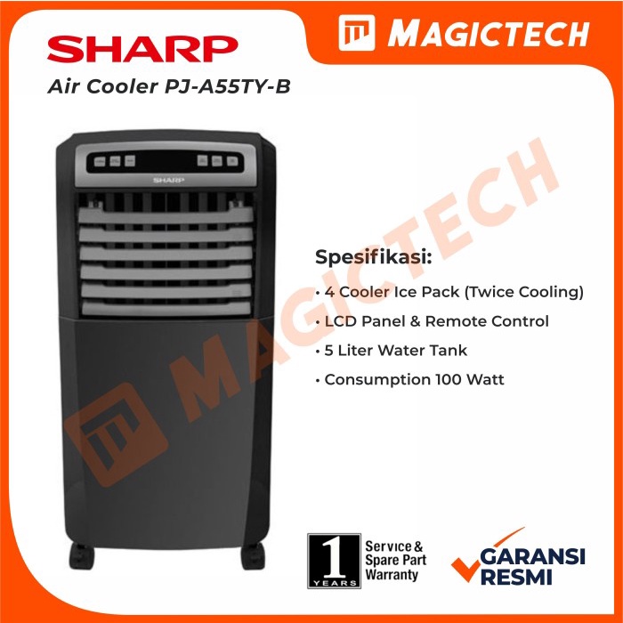 AIR COOLER SHARP PJA55TYB / PJ-A55TYB - HITAM