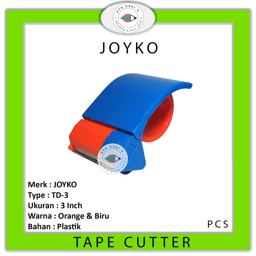 JOYKO -Tape Cutter TD-3 Pemotong Lakban Isolasi 3'Inch - Pcs