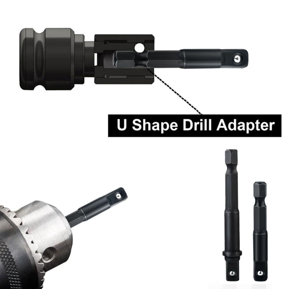 POPULAR Populer Adaptor Soket Bor Quick Release 1/4 ''Hex Shank Hand Tools 1/4'' 3/8 ''1/2'' Socket Adapter Kit