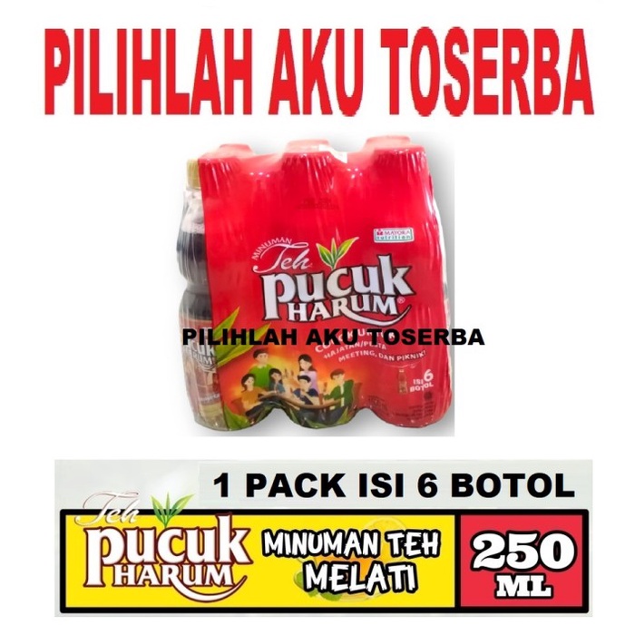 Teh PUCUK Harum Original 250 ml - ( HARGA 6 BOTOL )