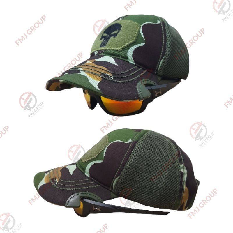 Topi Coak Tactical Punisher Premium / Topi Tactical Punisher Baseball Cap / Topi Baseball Coak Punisher - Loreng Pelopor Brimob