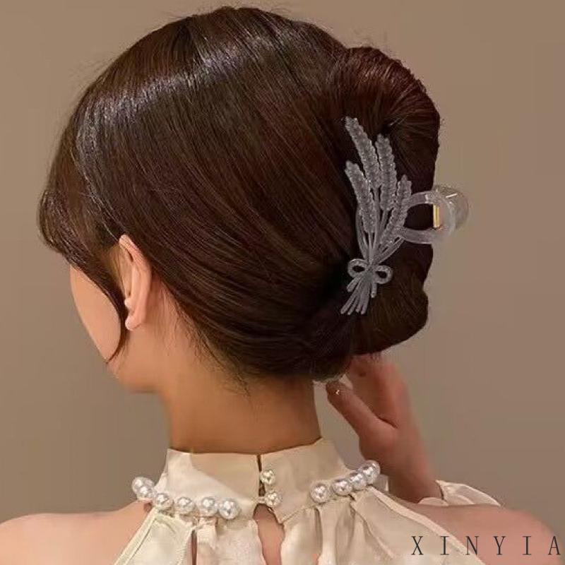 【Bayar di tempat】2023 jepit Rambut Telinga Gandum Besar Gaya Baru Perempuan Kepala Belakang Jepit Rambut Hiu Klip Ambil Klip Hair Clip