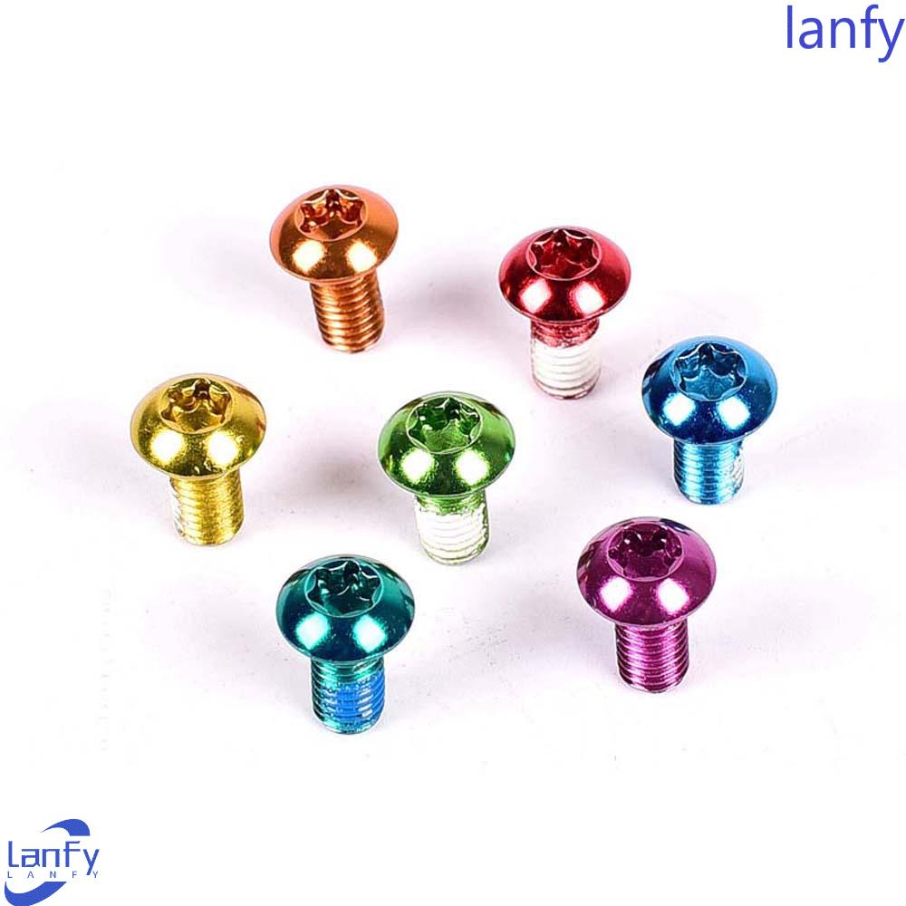 Lanfy Rem Cakram Baut Baja Alloy M5x10mm Chainwheel Plate Nail Speed Disc MTB Sepeda Sepeda Part