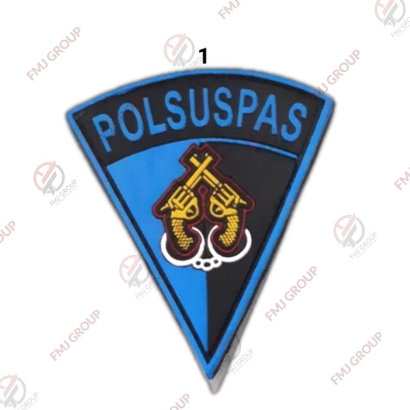 Patch Rubber POLSUSPAS Velcro Emblem Logo Polsuspas Pengayoman