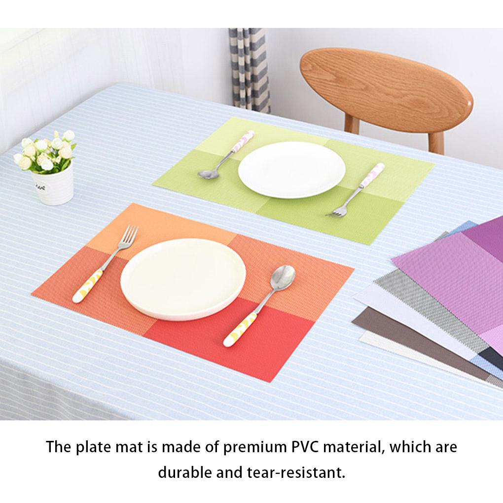 Tatakan Anyaman Multi Warna Bisa Dicuci Isolasi Pemanas Sendok Garpu Minuman Coaster Ruang Makan Anti Geser Table Mat Kitchen